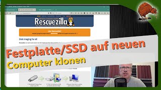 Festplatte auf neuen Computer klonen mit RescueZilla [upl. by Meisel878]