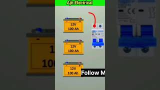 Battery series and parallel diagram Output voltage  viral video ytshorts bettery [upl. by Er]