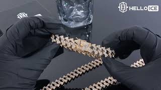 14mm Iced Cuban Spiked Chain amp Bracelet Set [upl. by Adaliah]