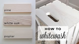 How to Whitewash Wood with Paint  How to Make Whitewash Paint [upl. by Anica]