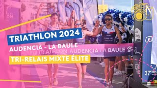 Triathlon Audencia La Baule 2024  la Trirelais mixte Élite en diaporama [upl. by Llehcal]