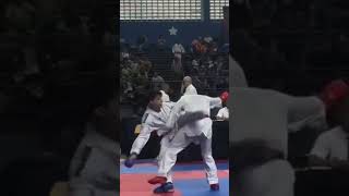 IPPON TIMING 🔥🔥karate kumite wkf speed ippon youtube viral shorts [upl. by Doowle]