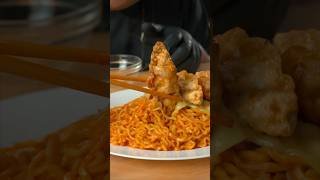 Gyoza Spicy Noodles 🍜 cooking shorts [upl. by Tnarg303]