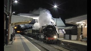 35028 Clan Line Storms Through Albrighton  Loaded Test Run 2017 [upl. by Kindig]