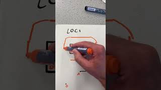 Loci gcsemaths locus from a line point and rectangle  use a compass [upl. by Atinoj]