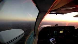 Cessna 310 Night Landing KLVK [upl. by Meeharb]