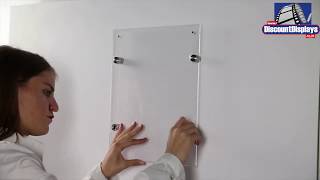 How to Wall Mount Acrylic Poster Holder  Discount Displays [upl. by Virgilio]