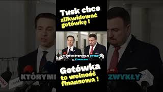 Tusk chce zrezygnować z gotówki  Konfederacja krótko o co mu chodzi [upl. by Alyakcm709]