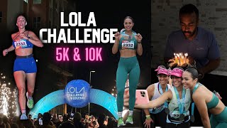 LOLA CHALLENGE  Corriendo un 5k y 10k en un mismo fin de semana  GymShark outfits  Episodio 5 [upl. by Esinert]