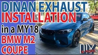 DIY DINAN EXHAUST INSTALLATION ON F87 2018 BMW M2 [upl. by Leshia]