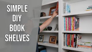 How to Build Simple Built In Book Shelves [upl. by Egbert]