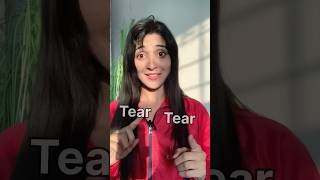 Difference between tear amp tear Heteronyms english shorts youtubeshorts [upl. by Alletse]