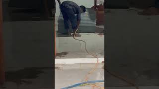 Anti termite chemical injecting into the floor [upl. by Zindman718]