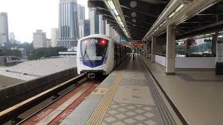 LRT Kelana Jaya Line  Innovia Metro 300 Set 78 Arriving amp Departing Pasar Seni [upl. by Herby261]