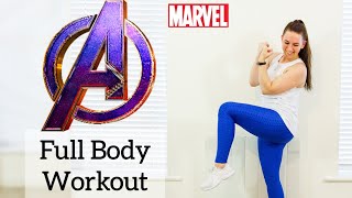 12MIN AVENGERS INSPIRED FULL BODY WORKOUT  NO equipment [upl. by Margret]