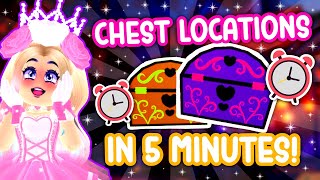 EASY Chest Location Guide in 5 Minutes Royale High Halloween Update Outside Chest Locations 2023 [upl. by Lekcim]