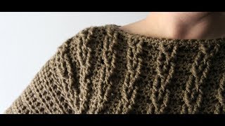 How To Crochet A Sweater  Cable Pullover SweaterSwatch Tutorial [upl. by Erdnoid]