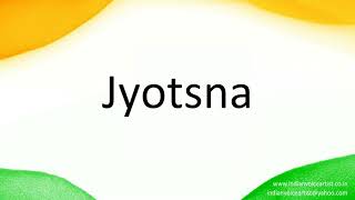 How to correctly pronounce in Hindi quotJyotsnaquot [upl. by Ahsenaj349]