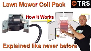 Lawnmower Coil Pack Sparking System  Induction Coil Transistor Electrical System Works [upl. by Akins]