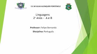 AULA DE PORTUGUÊS SOBRE DESCRITORES 12 e 3  2° ANO A e B  PROFESSOR FELIPE 4° MOMENTO [upl. by Abrahamsen883]