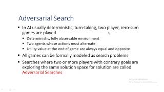 ADVERSARIAL SEARCH ALGORITHM IN ARTIFICIAL INTELLIGENCE IN URDUHINDI [upl. by Ellicec]
