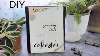 How to make desk calendar DIY calendar 2021 [upl. by Morley]