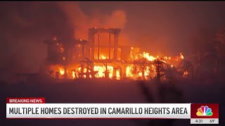 Camarillo Heights homes destroyed in Mountain Fire [upl. by Jerroll74]