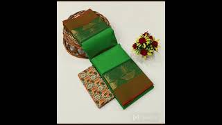 Chettinadu cotton sarees with copper and silver zari at Rs 1000 [upl. by Alliber]