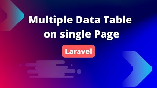 How to Display Multiple DataTables on a Single Page in Laravel [upl. by Eelarac]