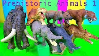 Learn about PREHISTORIC ANIMALS Woolly Mammoth Smilodon Amebelodon  Educational [upl. by Crompton]