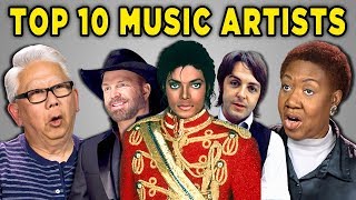 ELDERS REACT TO TOP 10 MUSIC ARTISTS OF ALL TIME [upl. by Olyhs]