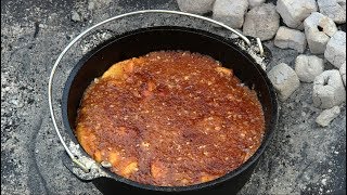 Dutch Oven Apple Crisp Cast Iron Wednesday CampMaid [upl. by Ninnetta]