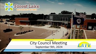 Forest Lake City Council September 9th 2024 [upl. by Shirleen]