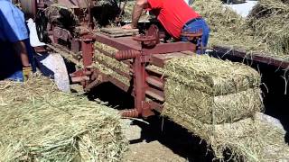 Baling hay the old fashioned way [upl. by Aelc745]