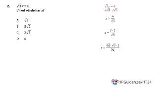 Högskoleprovet XYZ uppgift 2 från höstens högskoleprov 2024 provpass 1 kvantitativ del [upl. by Ycnaf]