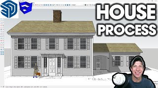 Modeling a DETAILED HOUSE in SketchUp [upl. by Ronile]