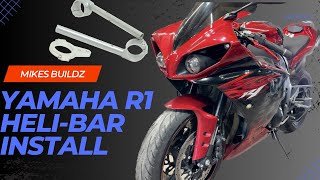 HELI BAR INSTALL ON YAMAHA R1 [upl. by Lleder]