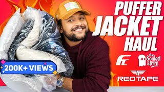 Top 5 Best Puffer Jacket For Men 🔥 Winter Jackets Haul 2022  REDTAPE THE SOULED STORE  ONE CHANCE [upl. by Lubin380]