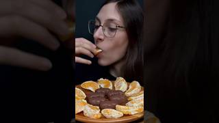 ASMR REESES PEANUT BUTEER CUP BATS  NAVEL ORANGE  EATING SOUNDS [upl. by Yllehs]