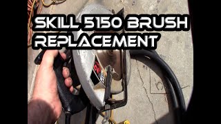 Skill 5150 Circular Saw Brush Replacement Running Intermittent Made In America [upl. by Alliber931]