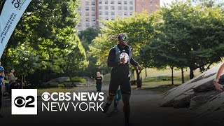 NYC Marathon runner competing with a purpose [upl. by Thgiwd294]