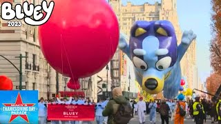 New Bluey Balloon at Macys Thanksgiving Day Parade 2023 Keepy Uppy Red Ballon [upl. by Atilrep]