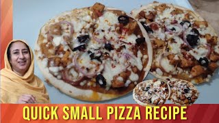 HOW TO MAKE PIZZA HOMEMADE ll QUICK SMALL PIZZA RECIPE ll Cook with Sherani [upl. by Soma]