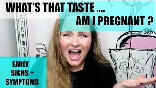 FIRST SIGNS  SYMPTOMS OF PREGNANCY  HOW I KNEW I WAS PREGNANT  METALLIC TASTE IN MOUTH DYSGEUSIA [upl. by Parrish]