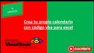 Crea tu calendario con formulario vba excel Petición de suscriptor [upl. by Robin]