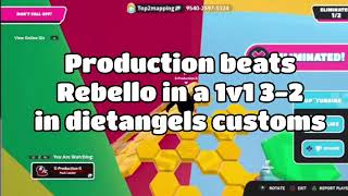 llProductionll Beats Rebello In a 1v1 32 In dietangel999 Customs [upl. by Lunsford531]