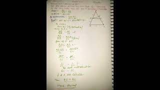 Converse of BPT Theorem class 10 Theorem 62 Triangles class10 shorts viralvideo youtubeshorts [upl. by Aihsined]