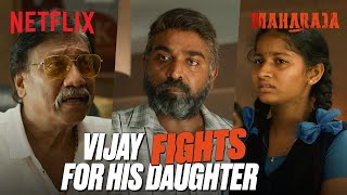 Vijay Sethupathi DEMANDS The School Owner to APOLOGIZE to His Daughter😳  Tamil Clip  Maharaja [upl. by Lezley]