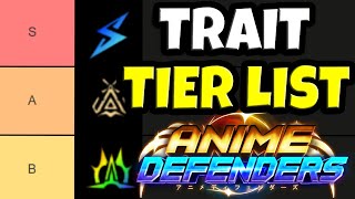 Trait Tier List  Anime Defenders [upl. by Selij]