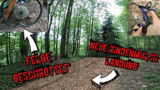 Rindenmulch auf unserer Kickerlandung  Felge komplett geschrottet MTB Christian [upl. by Fleurette543]